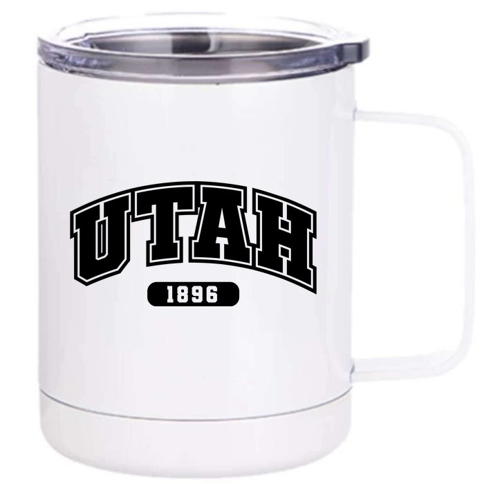 Utah Collegiate Style 1896 Front & Back 12oz Stainless Steel Tumbler Cup