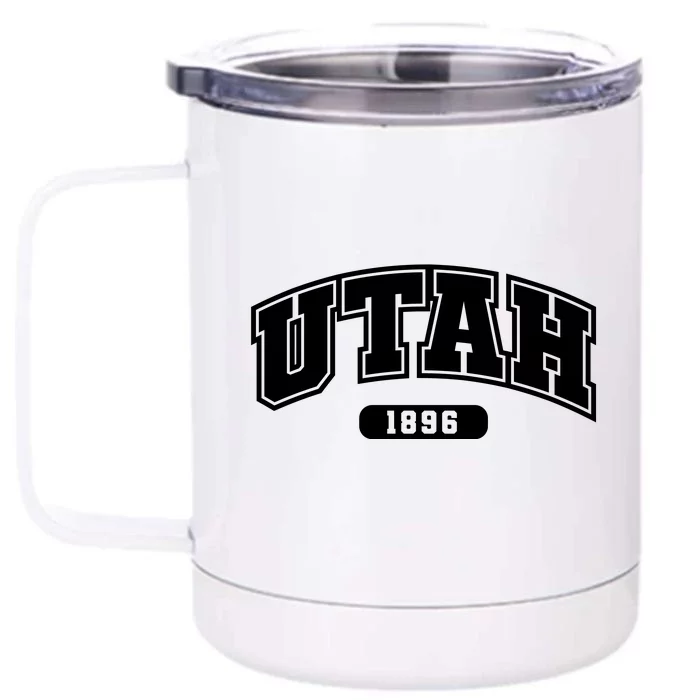 Utah Collegiate Style 1896 Front & Back 12oz Stainless Steel Tumbler Cup