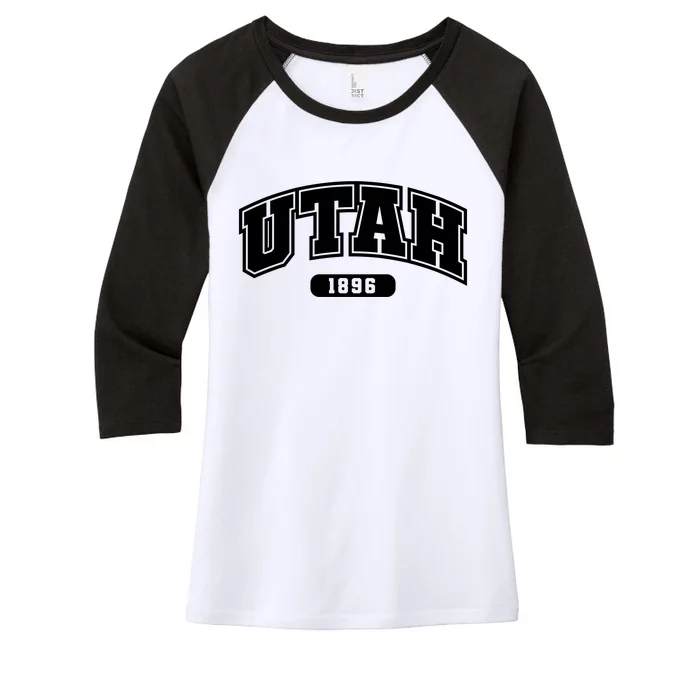 Utah Collegiate Style 1896 Women's Tri-Blend 3/4-Sleeve Raglan Shirt