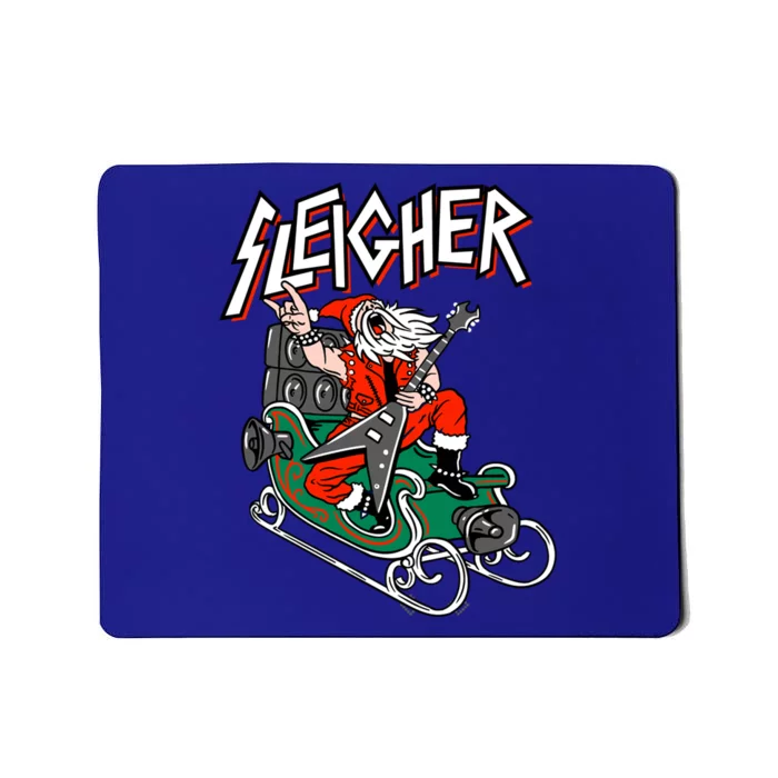 Ugly Christmas Sweater Sleigher Heavy Metal Santa Xmas Cool Gift Mousepad