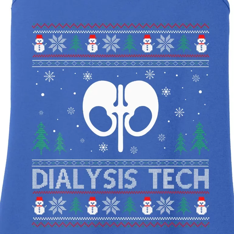 Ugly Christmas Sweater Design Funny Dialysis Tech Ugly Xmas Ladies Essential Tank