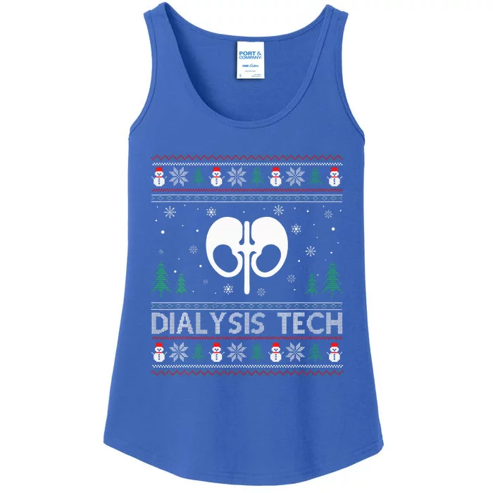 Ugly Christmas Sweater Design Funny Dialysis Tech Ugly Xmas Ladies Essential Tank