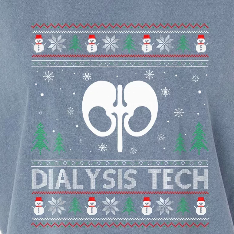 Ugly Christmas Sweater Design Funny Dialysis Tech Ugly Xmas Garment-Dyed Women's Muscle Tee