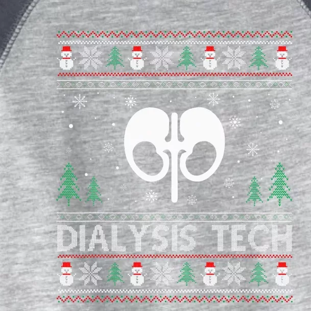 Ugly Christmas Sweater Design Funny Dialysis Tech Ugly Xmas Toddler Fine Jersey T-Shirt