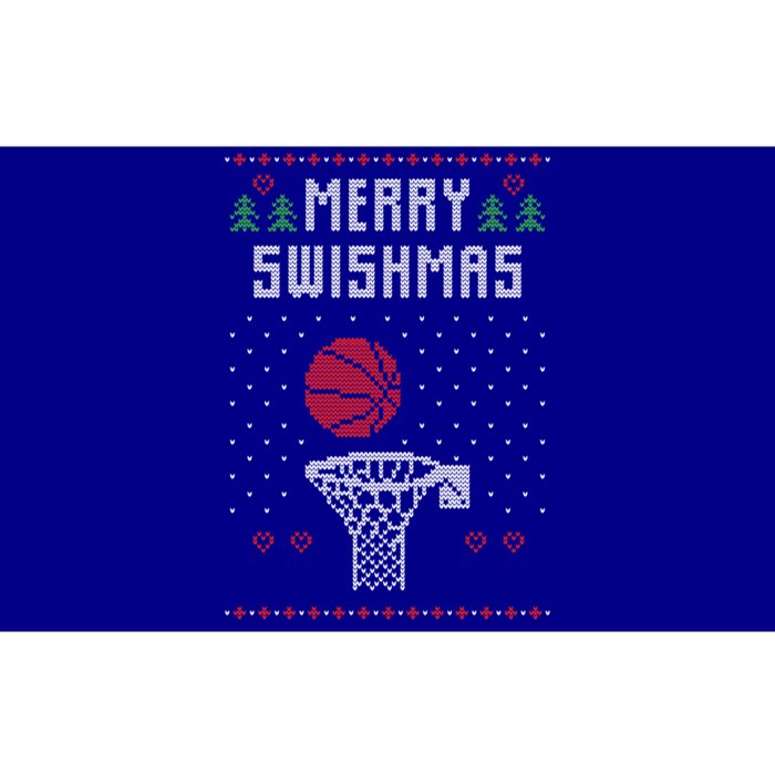 Ugly Christmas Sweater Ugly Sweater Swishmas Basketball Gift Bumper Sticker