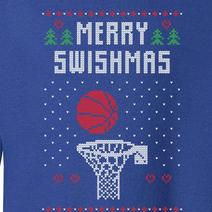 Ugly Christmas Sweater Ugly Sweater Swishmas Basketball Gift Toddler Sweatshirt