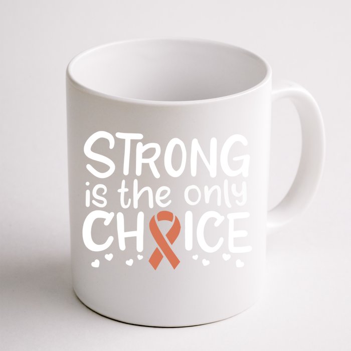 Uterine Cancer Survivor Fight Endometrial Chemo Gift Ribbon Funny Gift Front & Back Coffee Mug