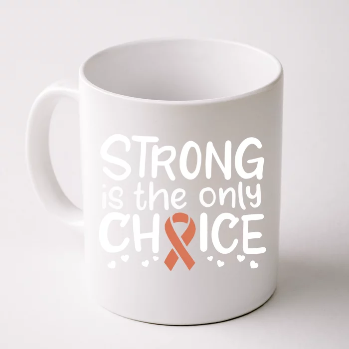 Uterine Cancer Survivor Fight Endometrial Chemo Gift Ribbon Funny Gift Front & Back Coffee Mug