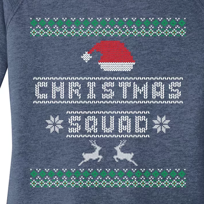 Ugly Christmas Squad Family Group Matching Christmas Pajama Party Women's Perfect Tri Tunic Long Sleeve Shirt