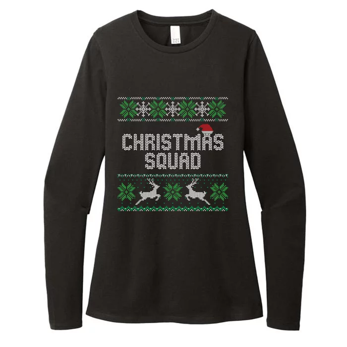 Ugly Christmas Squad Family Group Matching Christmas Pajama Party Womens CVC Long Sleeve Shirt