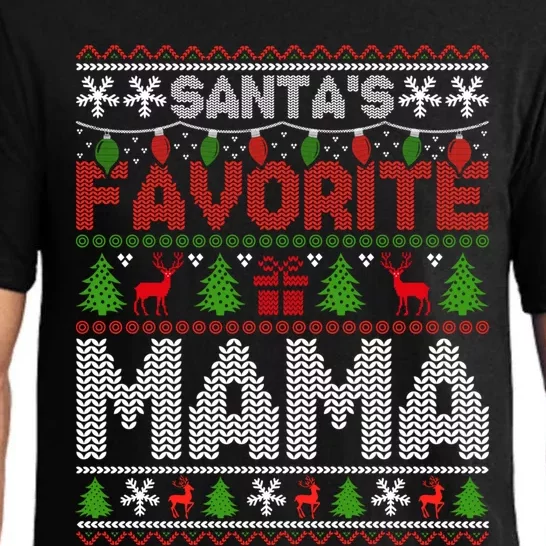 Ugly Christmas Sweaters SantaS Favorite Mama Cute Gift Pajama Set