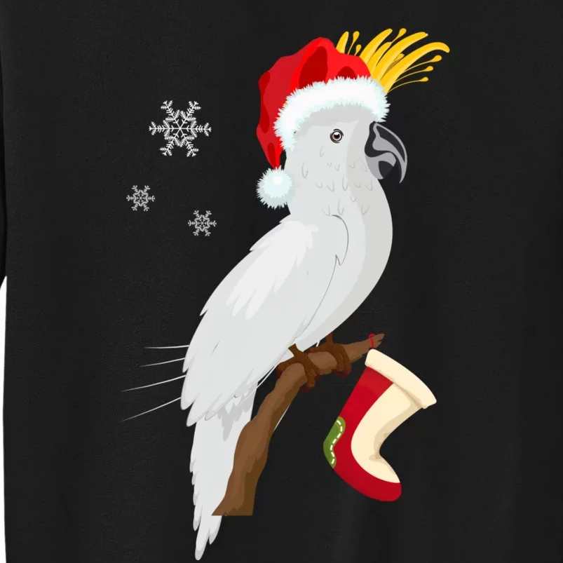 Umbrella Cockatoo Santa Hat Funny Christmas Sweatshirt