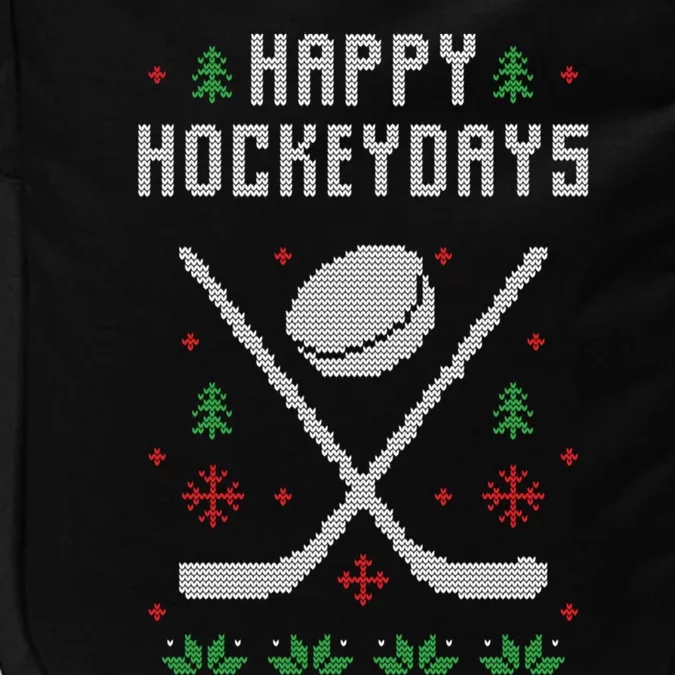 Ugly Christmas Sweater Ugly Sweater Ice Hockey Meaningful Gift Impact Tech Backpack