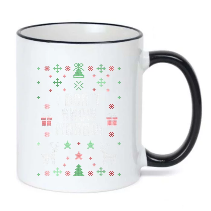 Ugly Christmas Sweater I Don't Know Margo Black Color Changing Mug