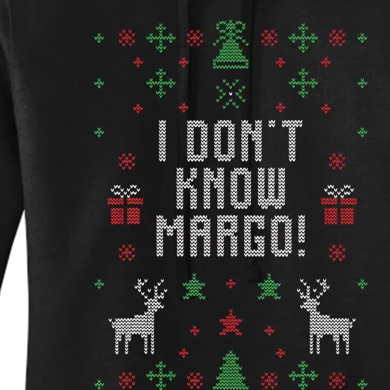 Ugly Christmas Sweater I Don't Know Margo Women's Pullover Hoodie