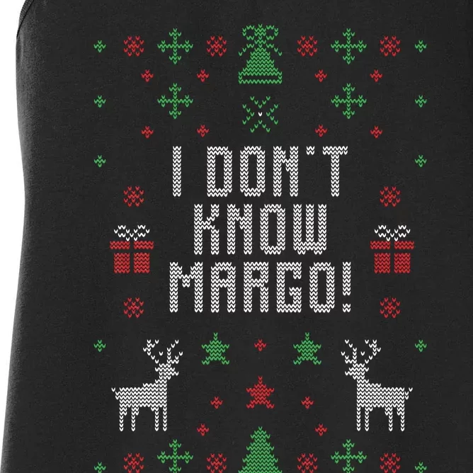 Ugly Christmas Sweater I Don't Know Margo Women's Racerback Tank