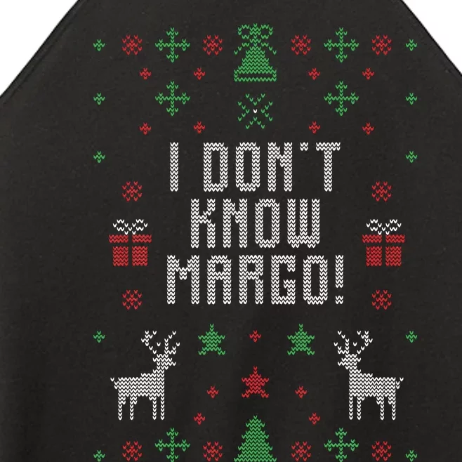 Ugly Christmas Sweater I Don't Know Margo Women’s Perfect Tri Rocker Tank