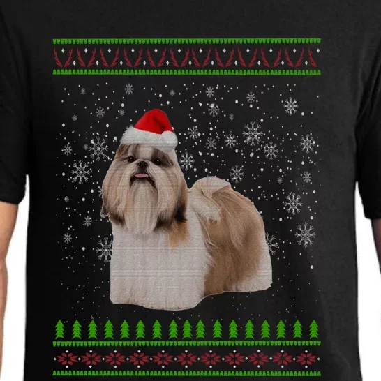 Ugly Christmas Shih Tzu Dog Xmas Merry Christmas Funny Gift Cute Gift Pajama Set