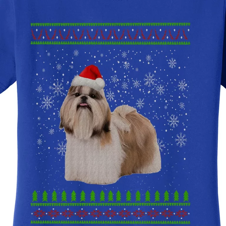 Ugly Christmas Shih Tzu Dog Xmas Merry Christmas Funny Gift Cute Gift Women's T-Shirt