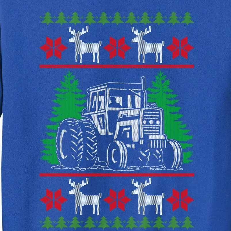 Ugly Christmas Style Gift Farmer Tractor Gift Tall Sweatshirt