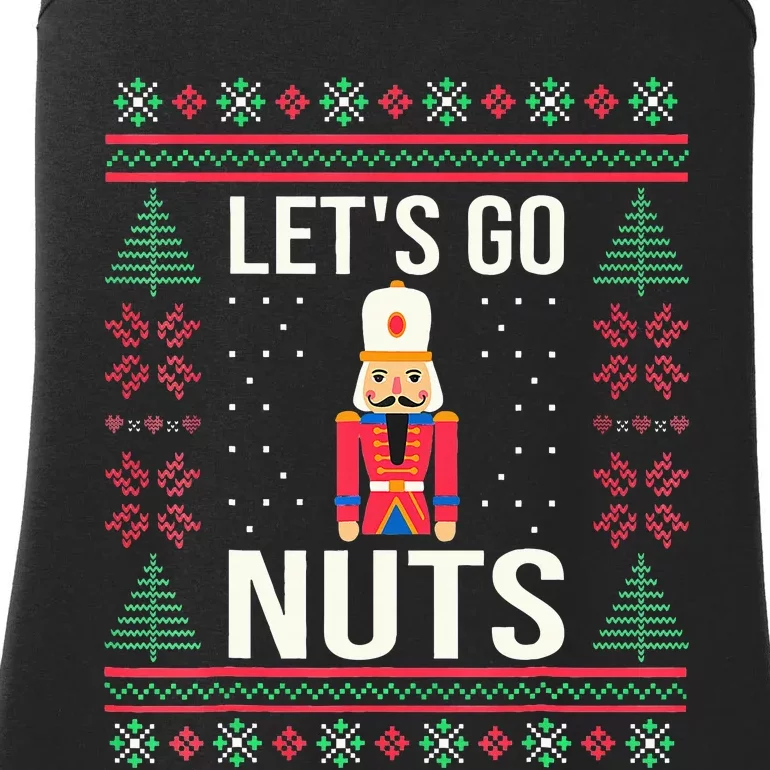 Ugly Christmas Sweater Nutcracker Lets Go Nuts Ladies Essential Tank