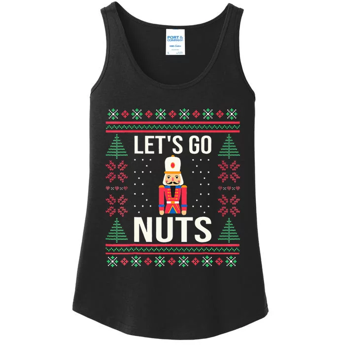 Ugly Christmas Sweater Nutcracker Lets Go Nuts Ladies Essential Tank