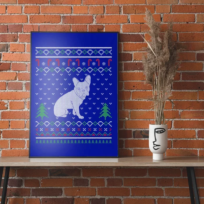 Ugly Christmas Sweater Party French Bulldog Lover Xmas Gift Poster