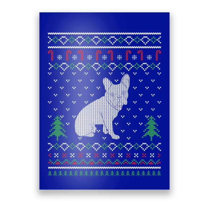 Ugly Christmas Sweater Party French Bulldog Lover Xmas Gift Poster