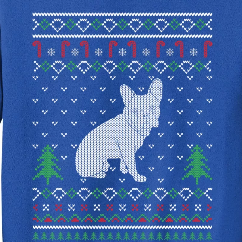 Ugly Christmas Sweater Party French Bulldog Lover Xmas Gift Tall Sweatshirt