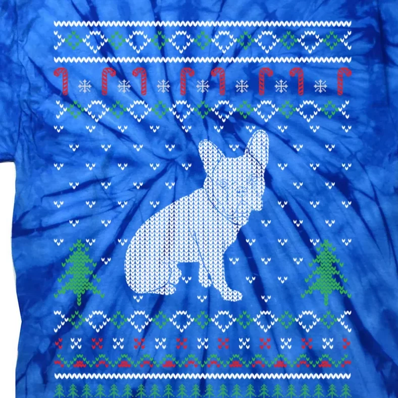 Ugly Christmas Sweater Party French Bulldog Lover Xmas Gift Tie-Dye T-Shirt