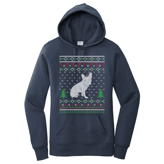 Ugly Christmas Sweater Party French Bulldog Lover Xmas Gift Women's Pullover Hoodie