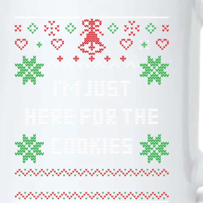 Ugly Christmas Sweater I'm Just Here For The Cookies Cute Gift Black Color Changing Mug