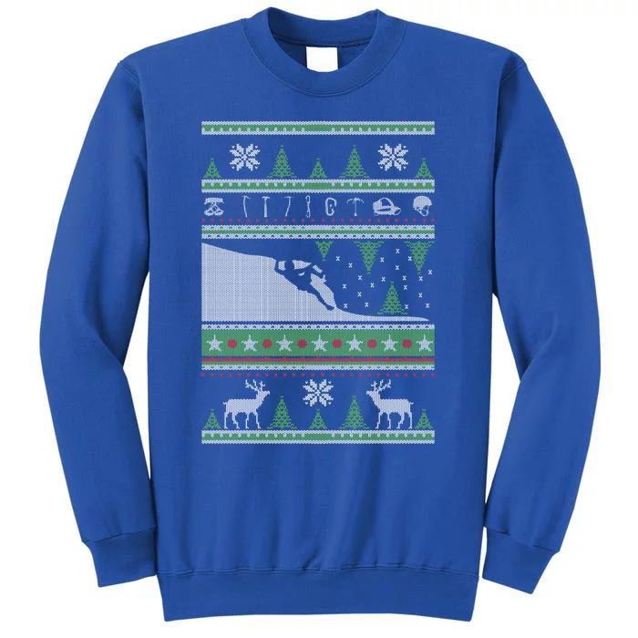 Ugly Christmas Sweater Style Gift Rock Climbing Gift Sweatshirt