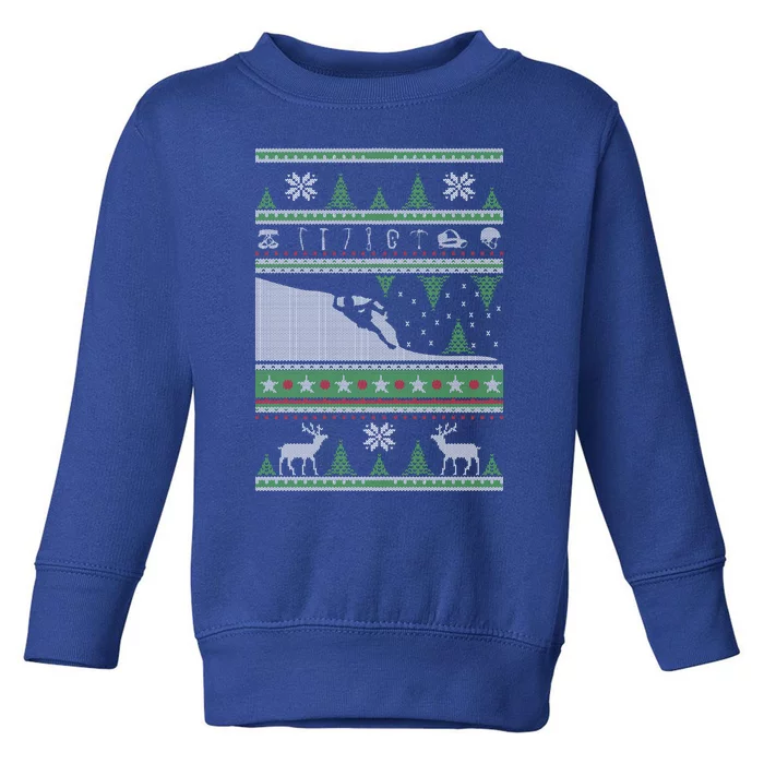 Ugly Christmas Sweater Style Gift Rock Climbing Gift Toddler Sweatshirt