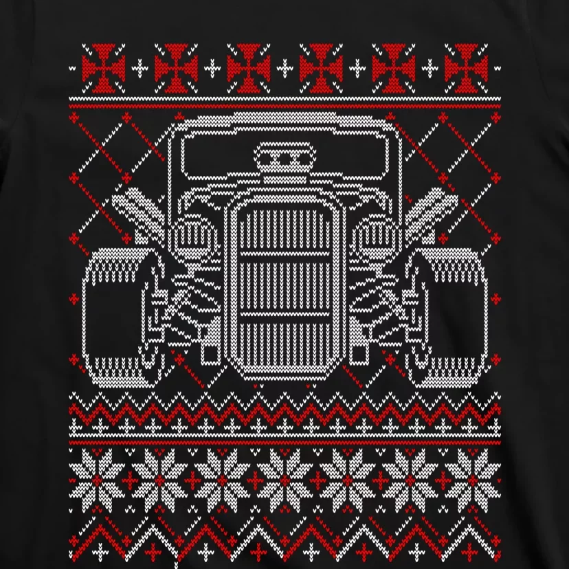 Ugly Christmas Sweater Fancy Cars Christmas Hotrod Racing Gift T-Shirt