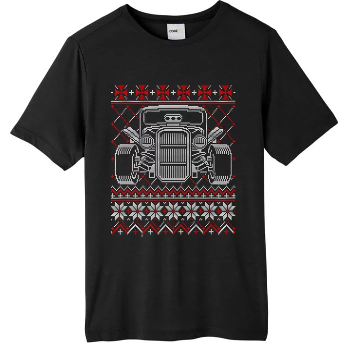 Ugly Christmas Sweater Fancy Cars Christmas Hotrod Racing Gift ChromaSoft Performance T-Shirt