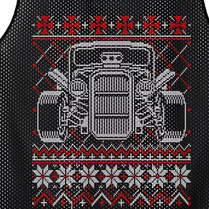 Ugly Christmas Sweater Fancy Cars Christmas Hotrod Racing Gift Mesh Reversible Basketball Jersey Tank