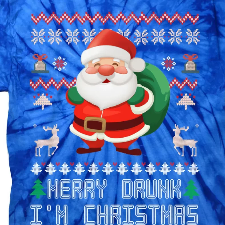 Ugly Christmas Sweater Design Merry Drunk IM Christmas Gift Tie-Dye T-Shirt