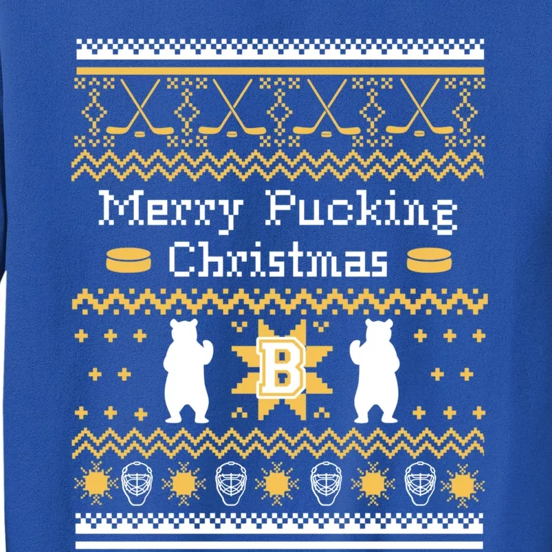 Ugly Christmas Sweater Hockey Boston Gift Sweatshirt