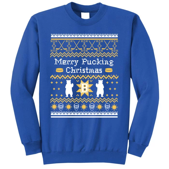 Ugly Christmas Sweater Hockey Boston Gift Sweatshirt