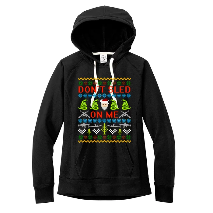 Ugly Christmas Style Gift For Gun Owner Women's Fleece Hoodie