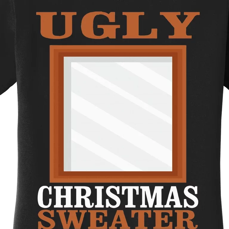 Ugly Christmas Sweater With Mirror Funny Xmas Idea Women's T-Shirt