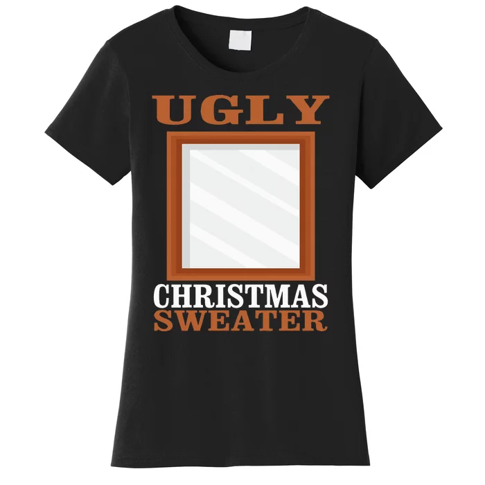 Ugly Christmas Sweater With Mirror Funny Xmas Idea Women's T-Shirt