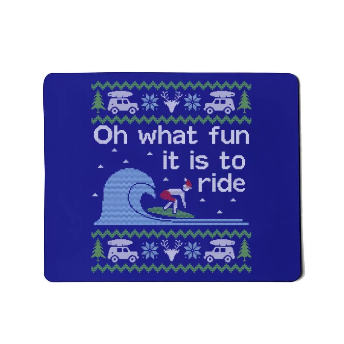 Ugly Christmas Surfer Surfing Surf Funny Gift Mousepad