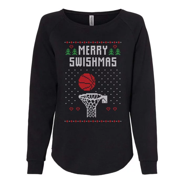 Ugly Christmas Sweater Basketball Funny For Sport Lover Womens California Wash Sweatshirt