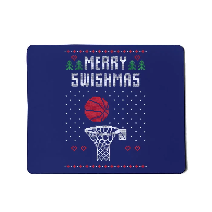 Ugly Christmas Sweater Basketball Funny For Sport Lover Mousepad