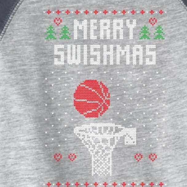 Ugly Christmas Sweater Basketball Funny For Sport Lover Toddler Fine Jersey T-Shirt