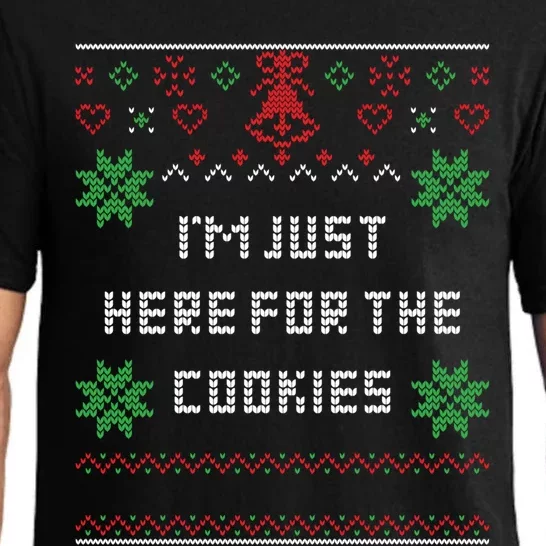 Ugly Christmas Sweater IM Just Here For The Cookies Gift Pajama Set