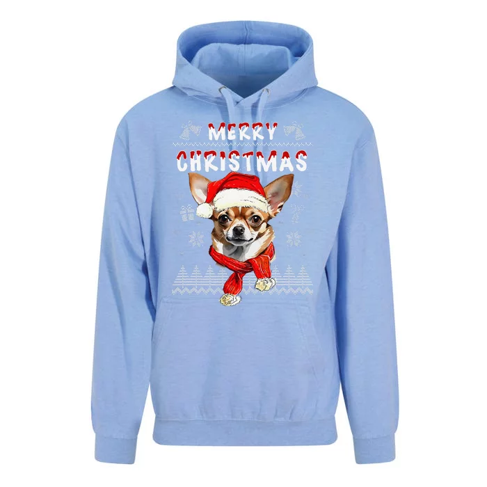 Ugly Christmas Sweater Ugly Sweater Chihuahua Dog Unisex Surf Hoodie