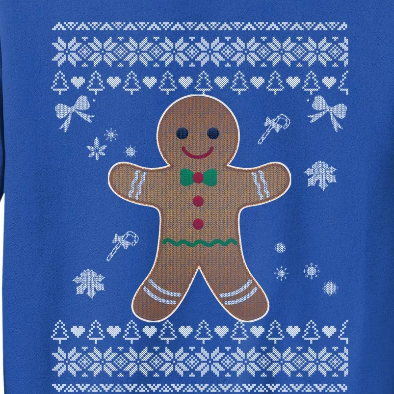 Ugly Christmas Sweater Bite Me Gingerbread Funny Gift Tall Sweatshirt